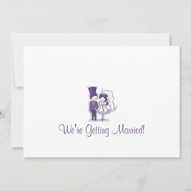 Retro Cursive Wedding Invitations (Front)