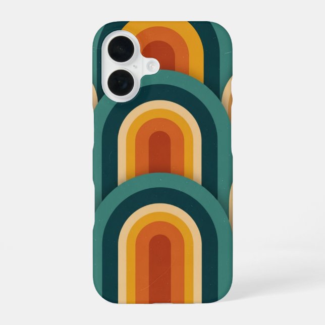 Retro Curved Arches iPhone Case (Back)