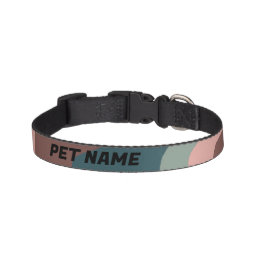 Retro Curves Customized Cat Dog Name Colorful Pet Collar