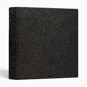Retro Custom Black Leather 3 Ring Binder