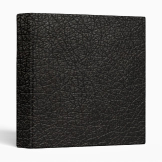 Retro Custom Black Leather 3 Ring Binder