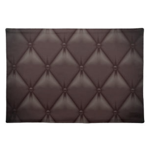 Retro Custom Black Leather Cloth Placemat