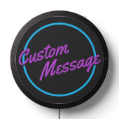 Retro Custom Blue Purple Script LED Sign (Lights Off)