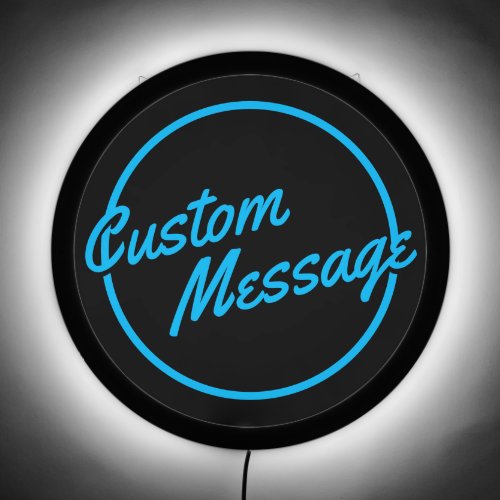 Retro Custom Blue Script LED Sign