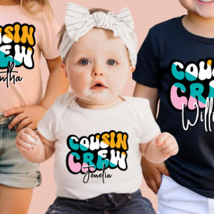 Retro Custom Cousin Crew Add your Name Baby Bodysuit