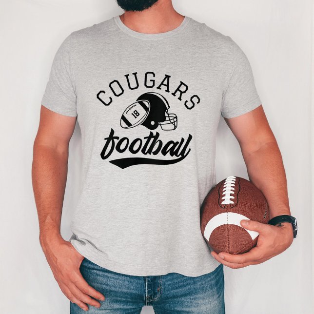 Retro Custom Football Team Athletic Gray Tri-Blend Shirt (Creator Uploaded)