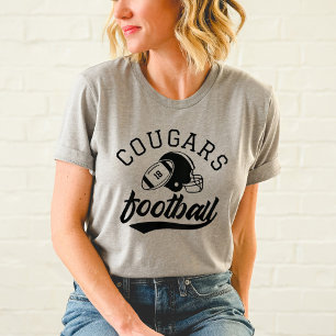 Retro Custom Football Team Mom Gray Tri-Blend Shirt