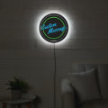 Retro Custom Green Blue Script LED Sign | Zazzle