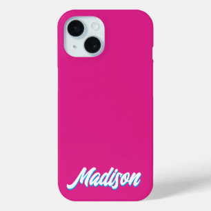 Retro Custom Name Personalized Vintage Groovy Gift iPhone 15 Case