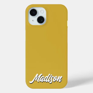 Retro Custom Name Personalized Vintage Groovy Gift iPhone 15 Case