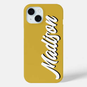 Retro Custom Name Personalized Vintage Groovy Gift iPhone 15 Case