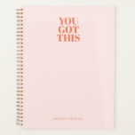 Retro Custom Pink Red Typography Planner<br><div class="desc">Retro Custom Pink Red Typography Planner</div>