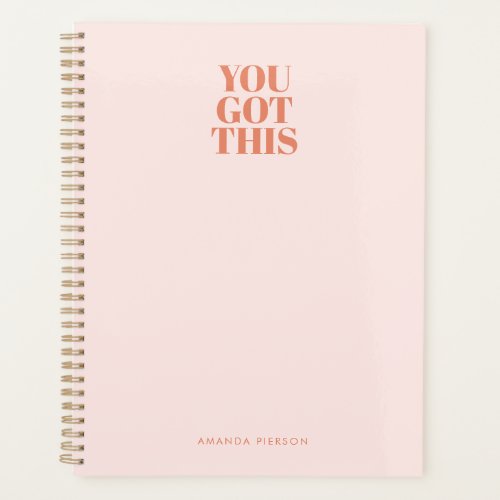 Retro Custom Pink Red Typography Planner