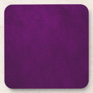 Retro Custom Purple Leather Beverage Coaster