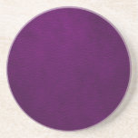 Retro Custom Purple Leather Drink Coaster