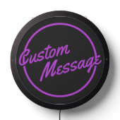 Retro Custom Purple Script LED Sign (Lights Off)