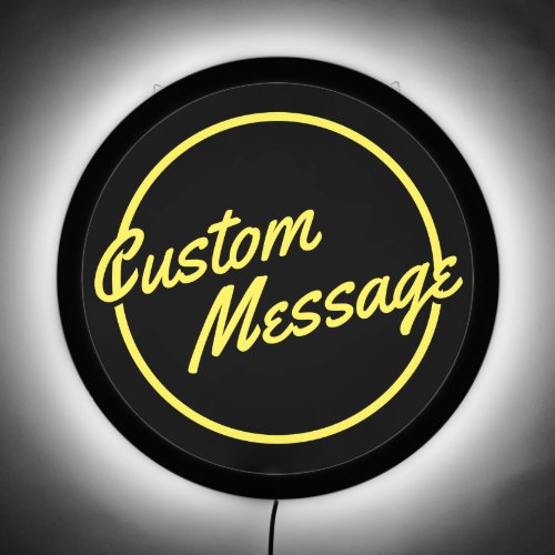 Retro Custom Yellow Script LED Sign