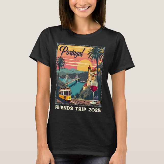 Retro Customizable Portugal Trip- T-Shirt (Front)