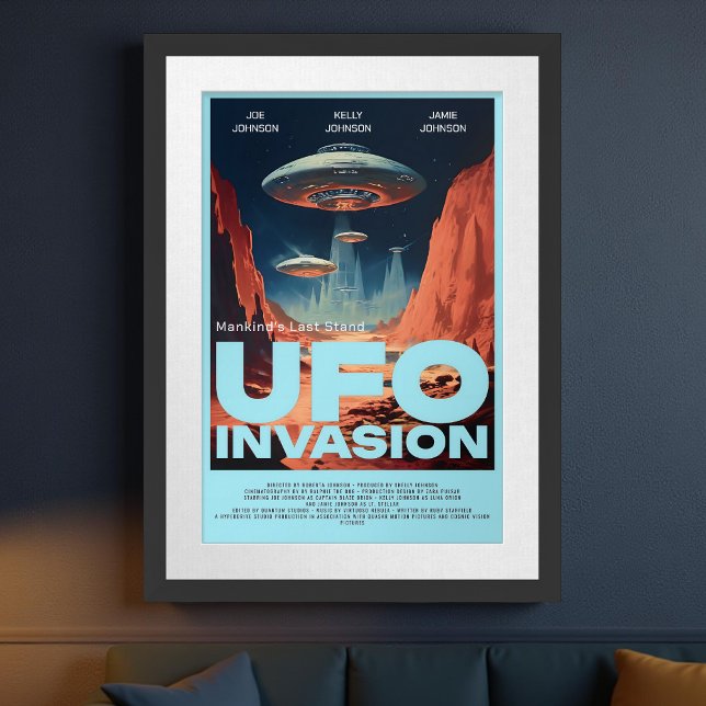 Retro Customized Sci Fi UFO Home Theater Movie Poster (Creator Uploaded)