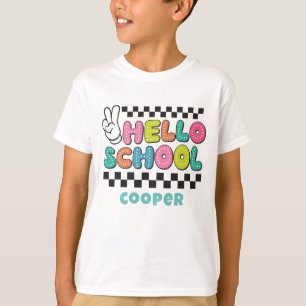 Retro cute back to school boys t-shirt