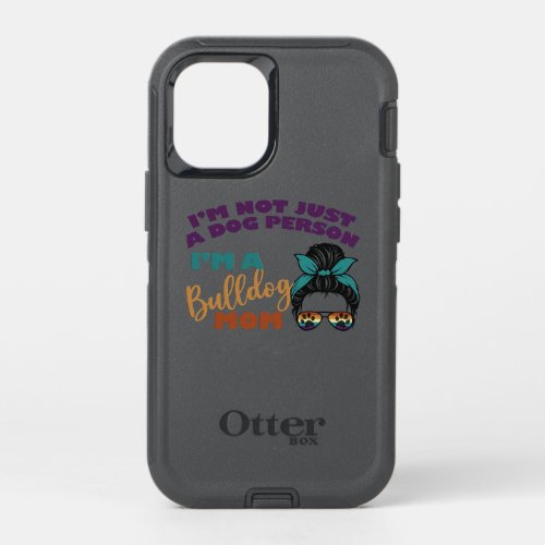 Retro Cute Bulldog Mom OtterBox Defender iPhone 12 Mini Case