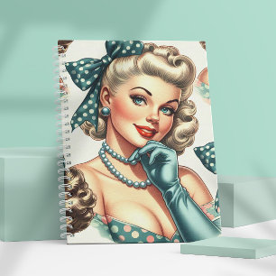 Retro Cute Classic Pinup Notebook