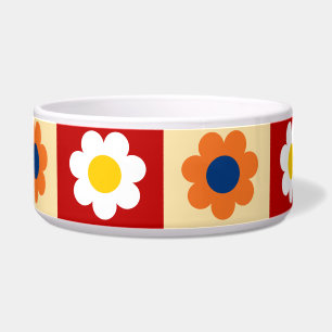 Retro Cute colorful Flowers Pattern Bowl