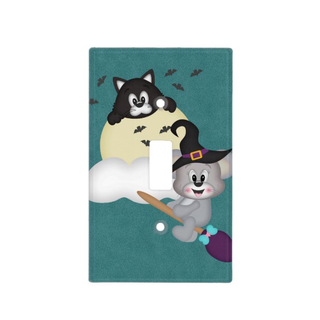 Retro Cute Halloween Light Switch Cover (Front)