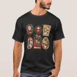 Retro Cute Merry and Bright Christmas Frame Funny  T-Shirt