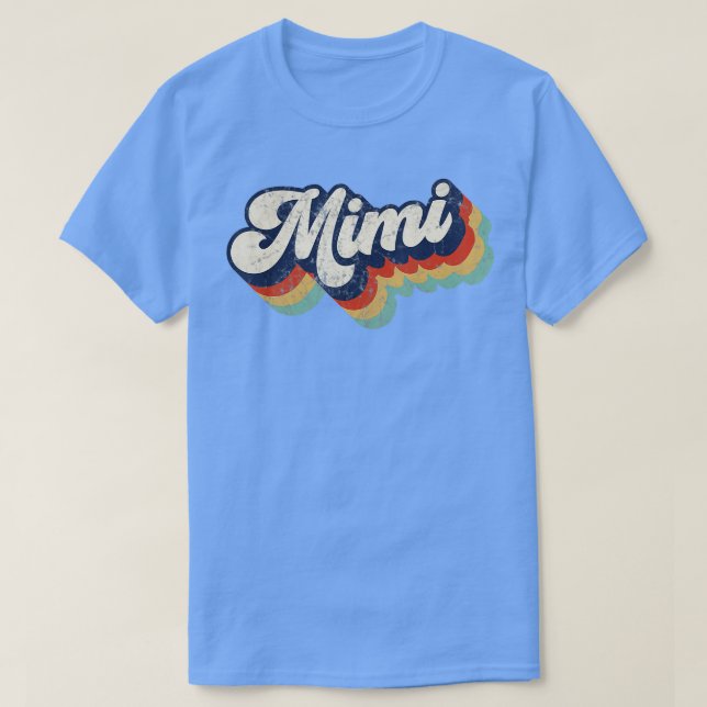 Retro Cute Mimi for Grandma Best Mimi Ever Mothers T-Shirt (Design Front)
