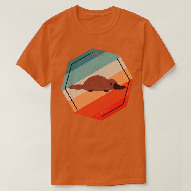 Retro Cute Platypus T-Shirt (Design Front)