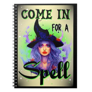 Retro Cute Witchy Halloween  Notebook