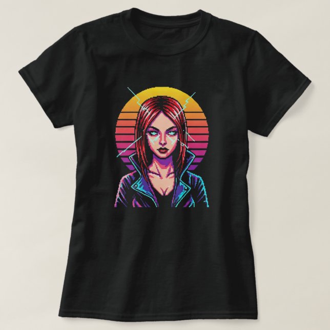 Retro-Cyber Warrior T-Shirt (Design Front)