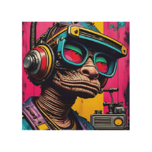 Retro Cyberpunk Alien – Neon Streetwear Sci-Fi Art