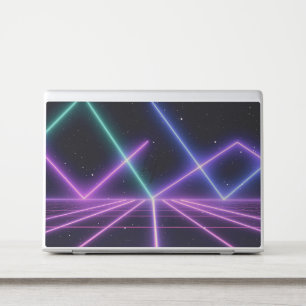 Retro Cyberpunk Style 80S Sci-Fi Background HP Laptop Skin