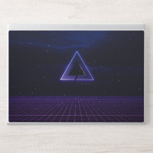 Retro Cyberpunk Vaporwave Background HP Laptop Skin