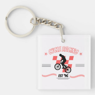 retro CYCLE RACING Keychain