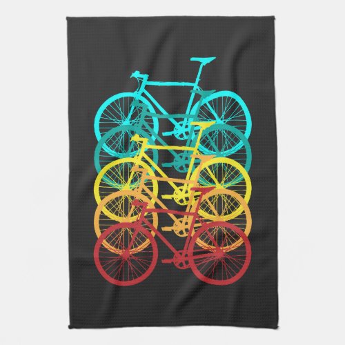 Retro Cycling Road Bike Vintage Bike Kitchen Towel