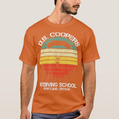 Retro D B Cooper Skydiving School Portland Oregon  T_Shirt