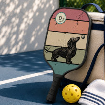 Retro Dachshund Pickleball Dog Lover