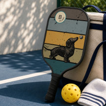 Retro Dachshund Pickleball Dog Lover