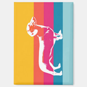 Retro Dachshund Silhouette – Colorful Pop Dog Art Magnet