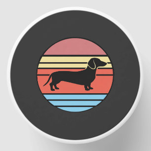 Retro Dachshund Sunset Vector Mini Candle Favors