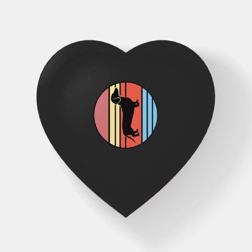Retro Dachshund Sunset Vector Paperweight