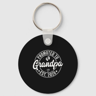 Retro Dad Est. 2026 Promoted To Grandpa Est 2026 N Keychain