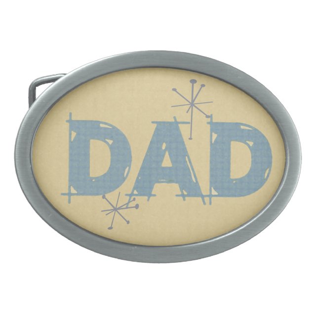 Retro Dad Father's Day Belt Buckle (Front)