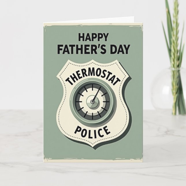 Retro Dad Gauge Fathers Day Card (Front)