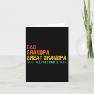 Retro Dad Grandpa Great Grandpa Fathers Day Funny Card