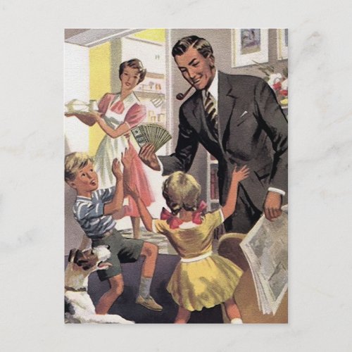 Retro Dad Postcard