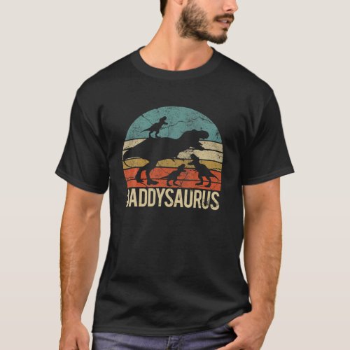 Retro Daddy Dinosaur Daddysaurus Father Day T_Shirt